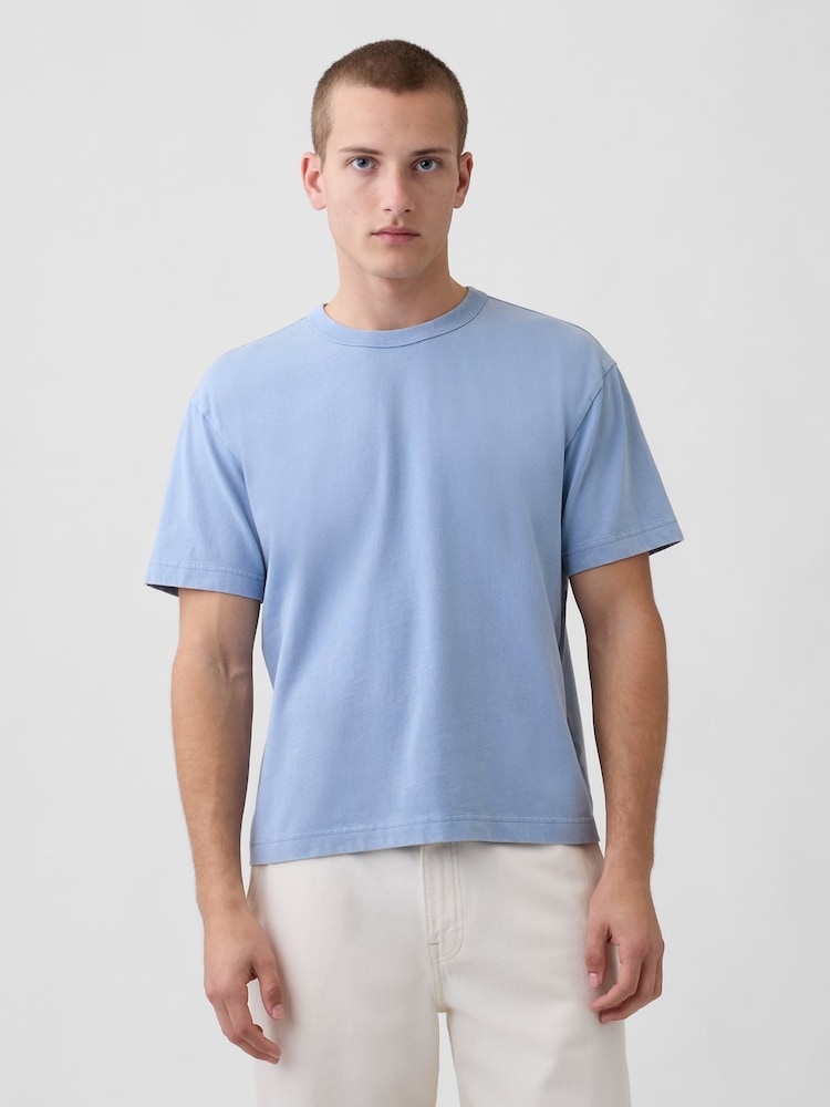 Gap Light Blue Heavyweight Boxy T-Shirt - Image 1 of 5