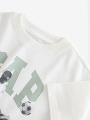 Alb - Tricou grafic cu mânecă scurtă Gap (4-13ani) - Imaginea 3 din 4