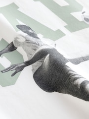 Alb - Tricou grafic cu mânecă scurtă Gap (4-13ani) - Imaginea 4 din 4