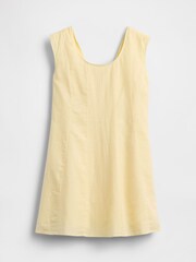 Gap Yellow Linen-Cotton Scoop Neck Dress (4-13yrs) - Image 3 of 4