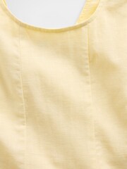 Gap Yellow Linen-Cotton Scoop Neck Dress (4-13yrs) - Image 4 of 4
