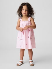 Gap Seersucker Embroidered Dress (6mths-5yrs) - Imaginea 1 din 4