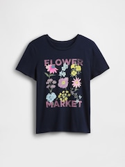 Gap Navy Graphic T-Shirt (4-13yrs) - Image 3 of 4