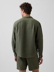 Gap Green Linen Relaxed Shirt - Image 3 of 6