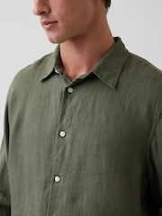 Gap Green Linen Relaxed Shirt - Image 4 of 6