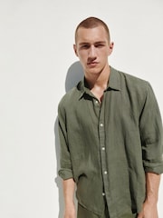 Gap Green Linen Relaxed Shirt - Image 5 of 6