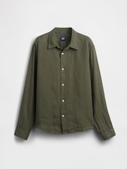 Gap Green Linen Relaxed Shirt - Image 6 of 6