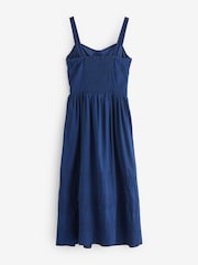 Gap Navy Lace-Up Corset Maxi Dress - Image 2 of 4