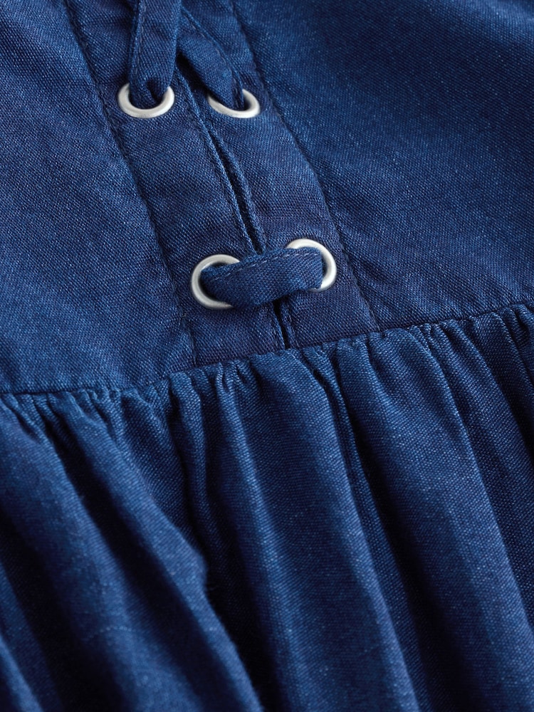 Gap Navy Lace-Up Corset Maxi Dress - Image 4 of 4