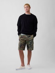 Gap Green Camo 11 inch Essential Cargo Shorts - Image 5 of 6