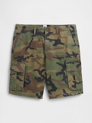 Gap Green Camo 11 inch Essential Cargo Shorts - Image 6 of 6