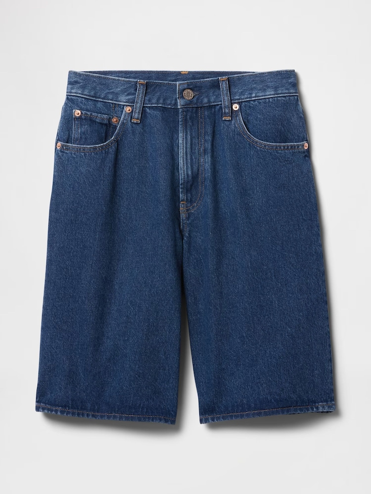 Lavage foncé - Gap short en Denim long taille mi-haute 11pouces - Image 7 de 7