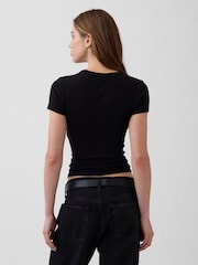 Schwarz - Gap Modern T-Shirt mit Rundhalsausschnitt - Bild 2 von 4