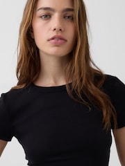 Schwarz - Gap Modern T-Shirt mit Rundhalsausschnitt - Bild 4 von 4