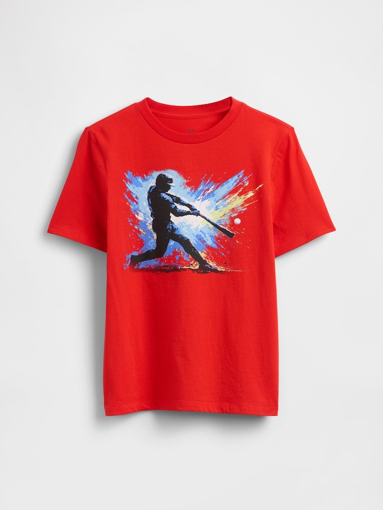 Gap Red Graphic T-Shirt (4-13yrs) - Image 1 of 3