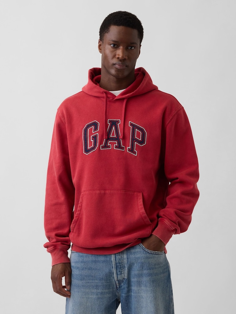 Gap Red Vintage Soft Relaxed Logo Hoodie (2-mths) - Image 1 of 4