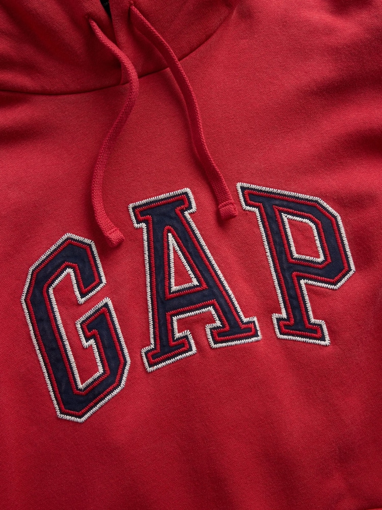 Gap Red Vintage Soft Relaxed Logo Hoodie (2-mths) - Image 4 of 4