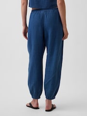 Gap Blue Gauze Easy Barrel Joggers - Image 2 of 4