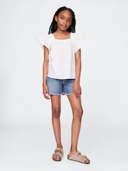 Gap Light Wash Denim Midi Shorts (5-13yrs) - Image 3 of 5