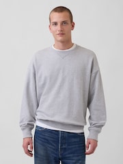 Gris - Gap Heavyweight French Terry Oversized Sweatshirt - Image 1 de 4