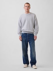 Gris - Gap Heavyweight French Terry Oversized Sweatshirt - Image 3 de 4