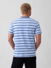 Gap Blue Everyday Soft Stripe Crew Neck T-Shirt - Image 2 of 5