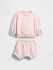 Gap Pink VintageSoft Floral Logo Outfit Set (0-24mths) - Image 1 of 3