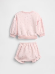 Gap Pink VintageSoft Floral Logo Outfit Set (0-24mths) - Image 2 of 3