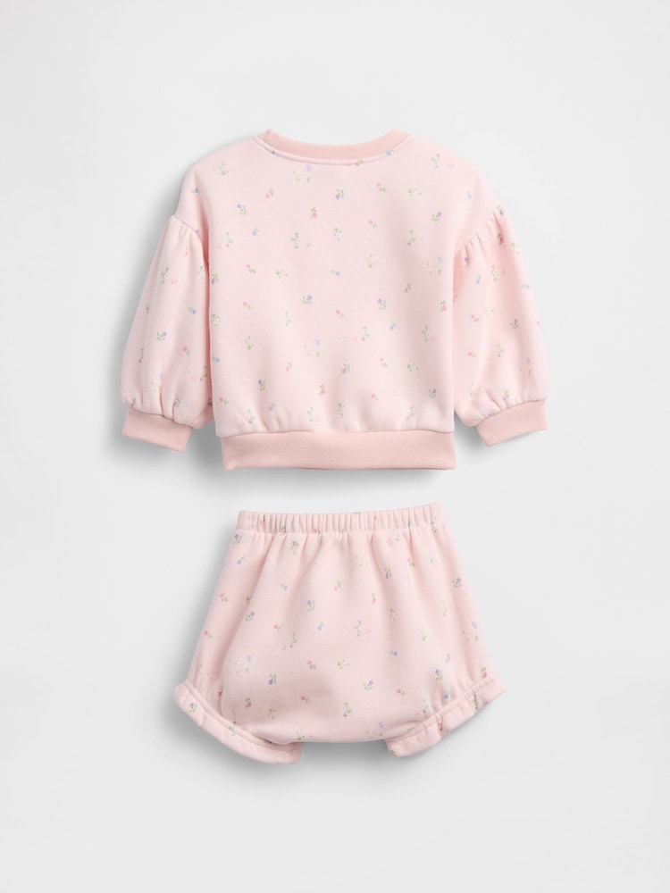 Gap Pink VintageSoft Floral Logo Outfit Set (0-24mths) - Image 2 of 3