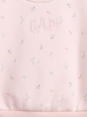 Gap Pink VintageSoft Floral Logo Outfit Set (0-24mths) - Image 3 of 3