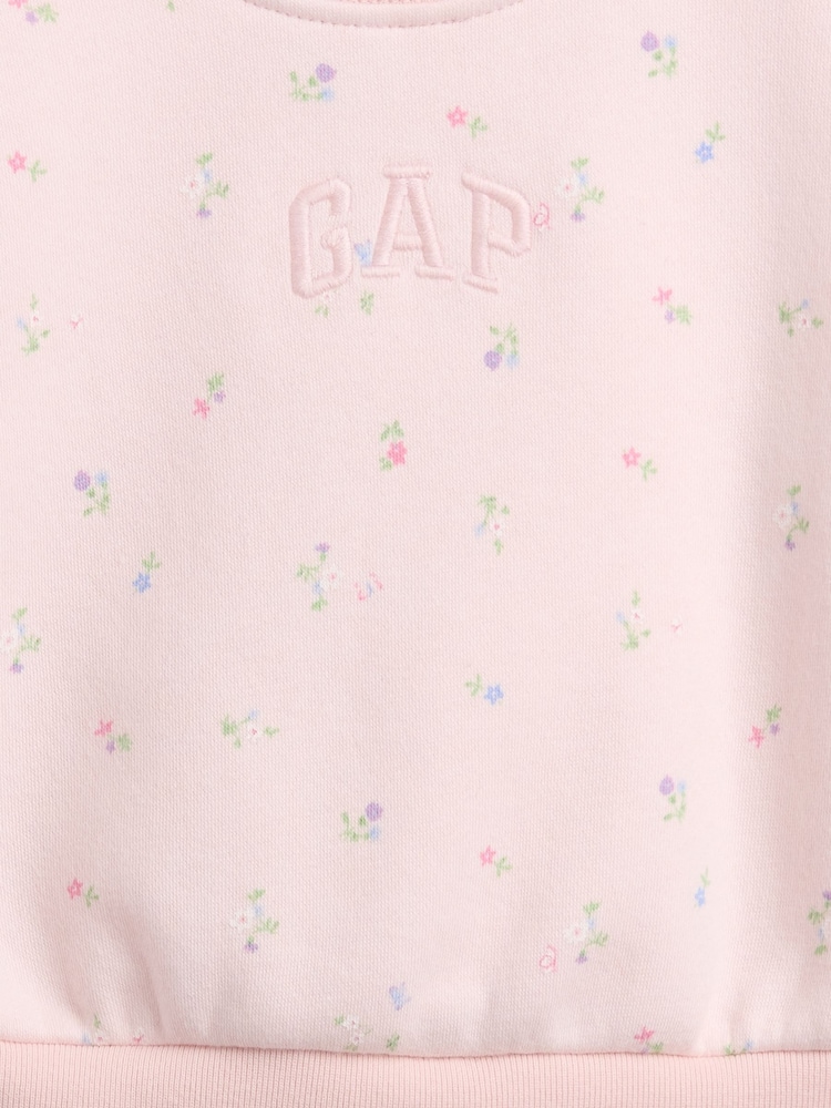 Gap Pink VintageSoft Floral Logo Outfit Set (0-24mths) - Image 3 of 3
