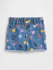 Gap Medium wash Disney Paperbag Mom Jean Shorts (6mths-5yrs) - Image 1 of 3