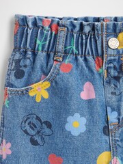 Gap Medium wash Disney Paperbag Mom Jean Shorts (6mths-5yrs) - Image 3 of 3