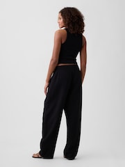 Gap Black Mid Rise Pull On Barrel Gauze Trousers - Image 3 of 6