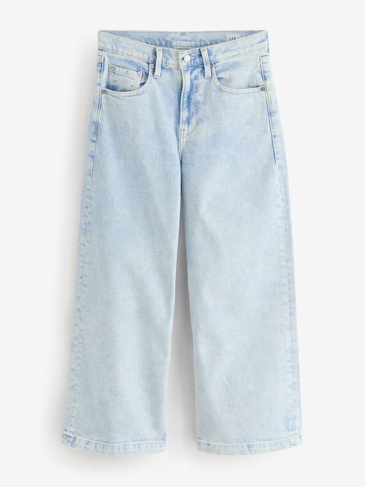 Gap Light Wash High Rise Stride Wide-Leg Ankle Jeans - Image 1 of 5
