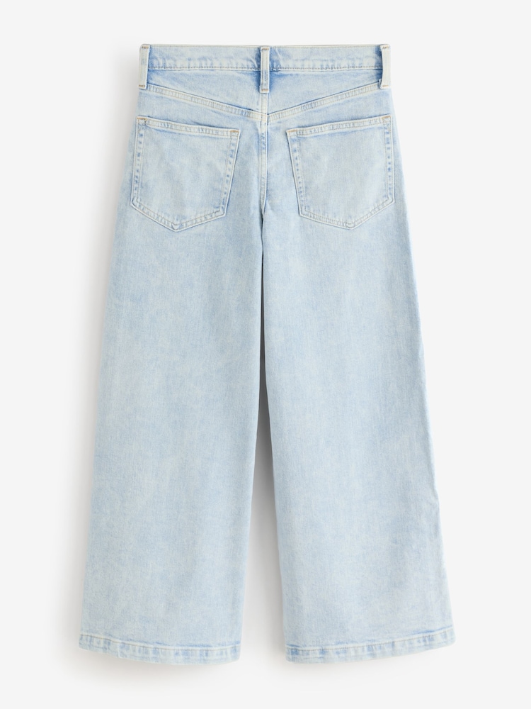 Gap Light Wash High Rise Stride Wide-Leg Ankle Jeans - Image 2 of 5