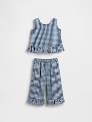 Gap Gingham Denim Ruffle-Hem Outfit Set (6mths-5yrs) - Imagen 2 de 3
