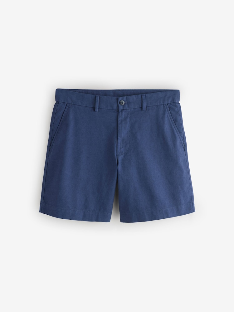 Gap Blue 7.5 inch Linen-Cotton Shorts - Image 1 of 6