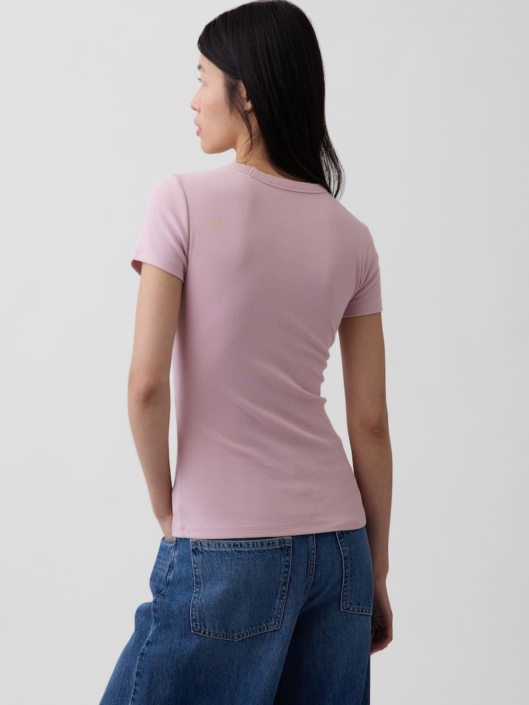 Gap Pink Modern Crew neck T-Shirt - Image 2 of 3
