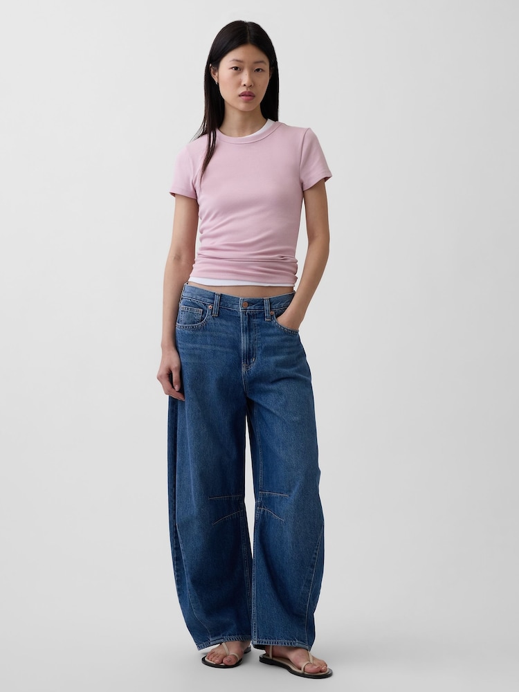 Gap Pink Modern Crew neck T-Shirt - Image 3 of 3