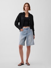 Gap Black Linen Oversized Shirt - Image 4 of 4