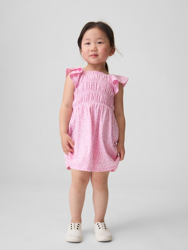 Roz - Gap Smocked Flutter-Sleeve Dress (6mths-5yrs) - Imaginea 1 din 3