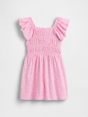 Roz - Gap Smocked Flutter-Sleeve Dress (6mths-5yrs) - Imaginea 3 din 3