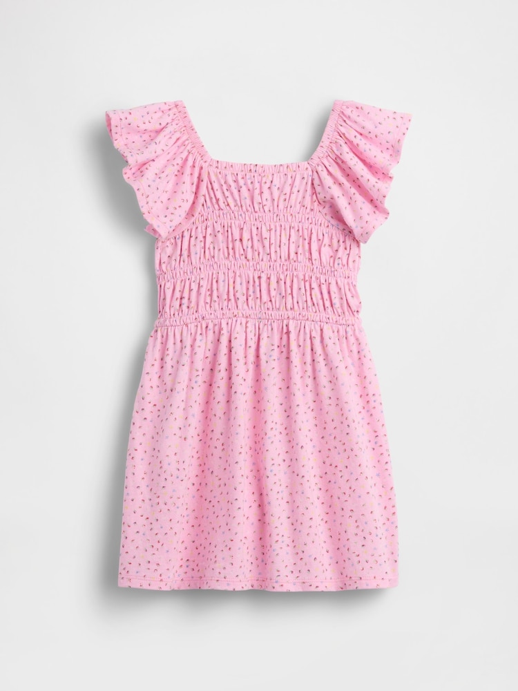 Roz - Gap Smocked Flutter-Sleeve Dress (6mths-5yrs) - Imaginea 3 din 3