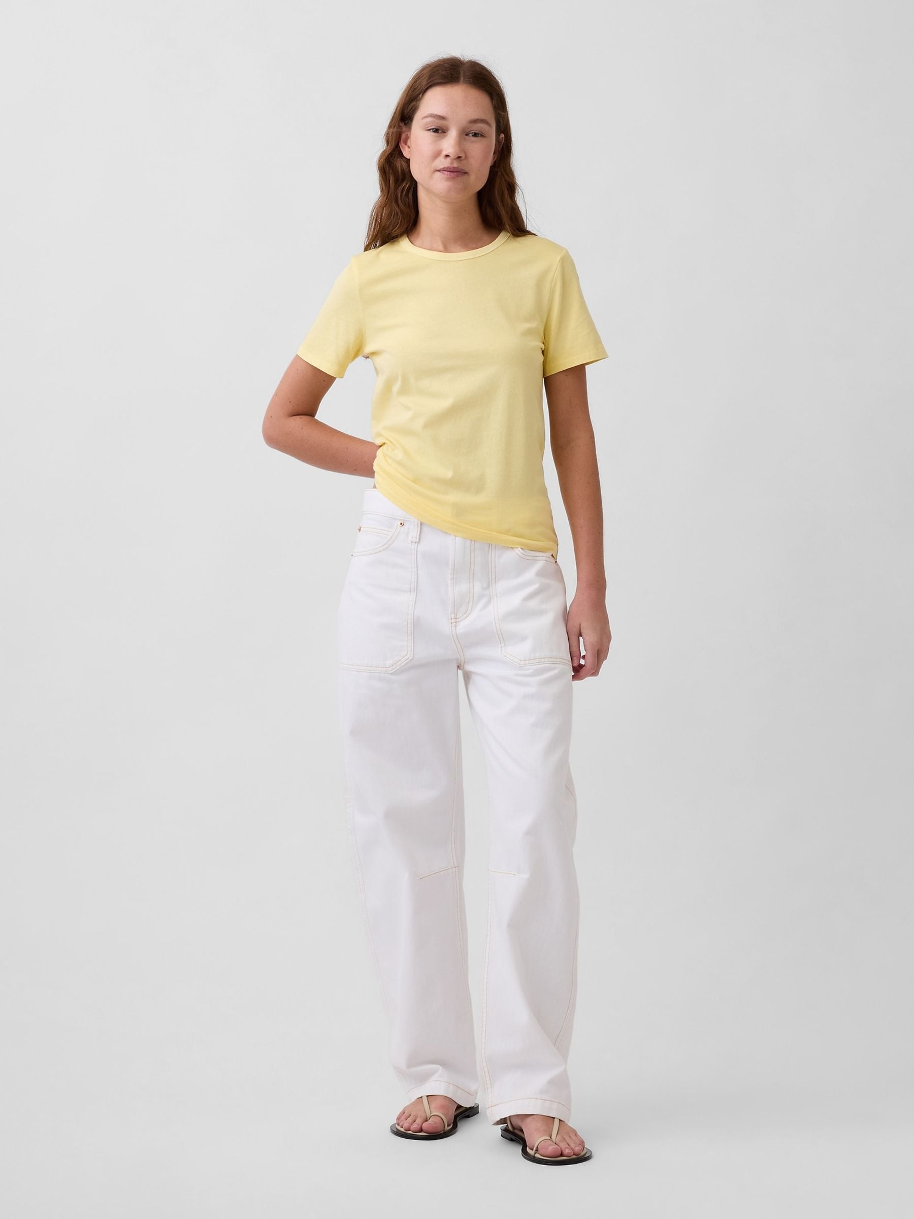 Buy Gap Yellow VintageSoft Short Sleeve T-Shirt from the Next UK