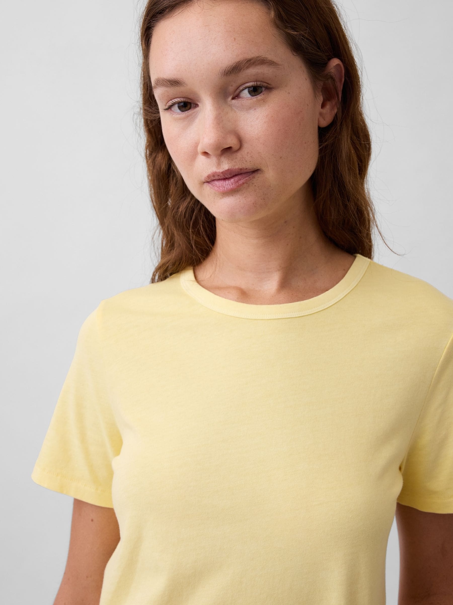 Buy Gap Yellow VintageSoft Short Sleeve T-Shirt from the Next UK