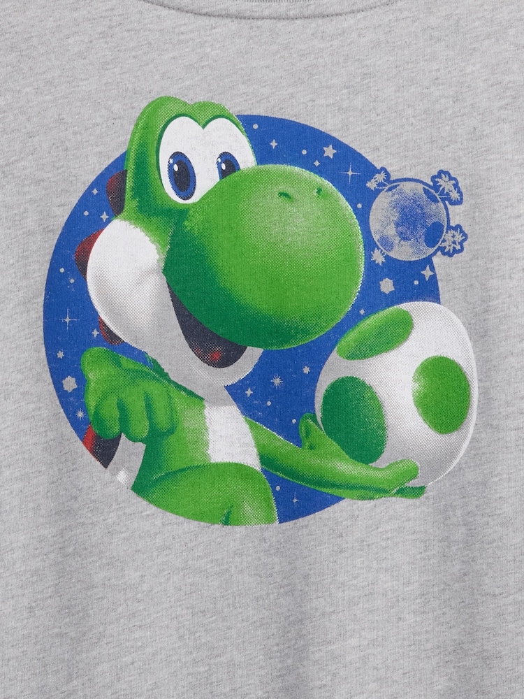 Gap Grey Yoshi Super Mario Relaxed Graphic T-Shirt (4-13yrs) - Image 5 of 5