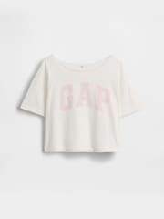 Gap White Oversized Wide-Neck T-Shirt (4-13yrs) - Image 1 of 2