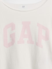 Gap White Oversized Wide-Neck T-Shirt (4-13yrs) - Image 2 of 2