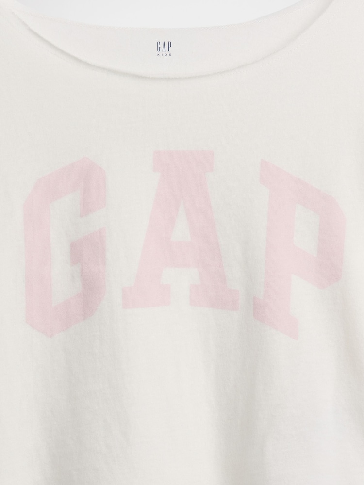 Gap White Oversized Wide-Neck T-Shirt (4-13yrs) - Image 2 of 2 Gap White Oversized Wide-Neck T-Shirt (4-13yrs) - Image 2 of 2